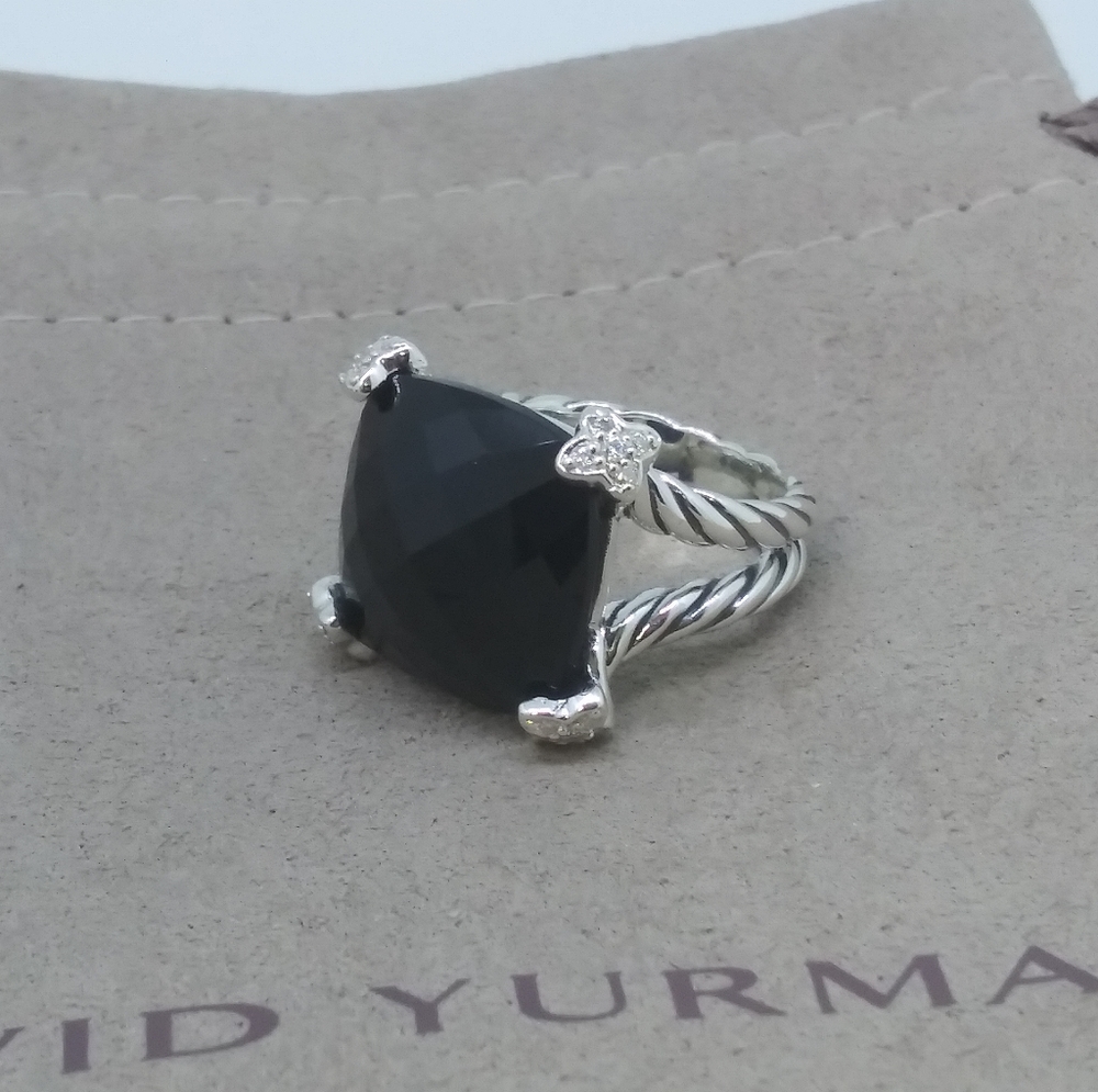 David Yurman Cushion on Point 15mm Black Onyx